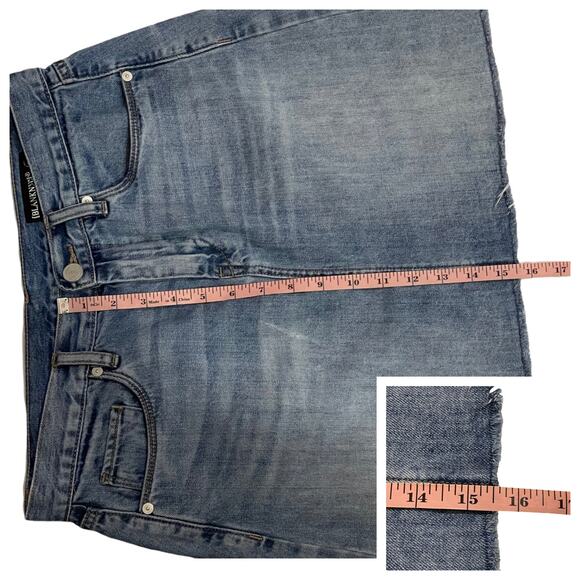 Blank NYC Way Back When Cut Off Denim Skirt - Blue - 28 - Picture 4 of 8